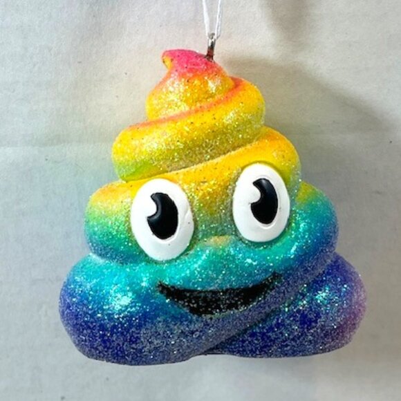 Hallmark Rainbow Sparkle Swirl Christmas Tree Hanging Ornament  2.75"x2.5" - Picture 1 of 10